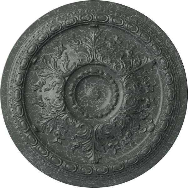 Ekena Millwork Oslo Ceiling Medallion (Fits Canopies up to 7 5/8"), 38 3/8"OD x 2 7/8"P, Athenian Green Crackle CM38OSAGC - main